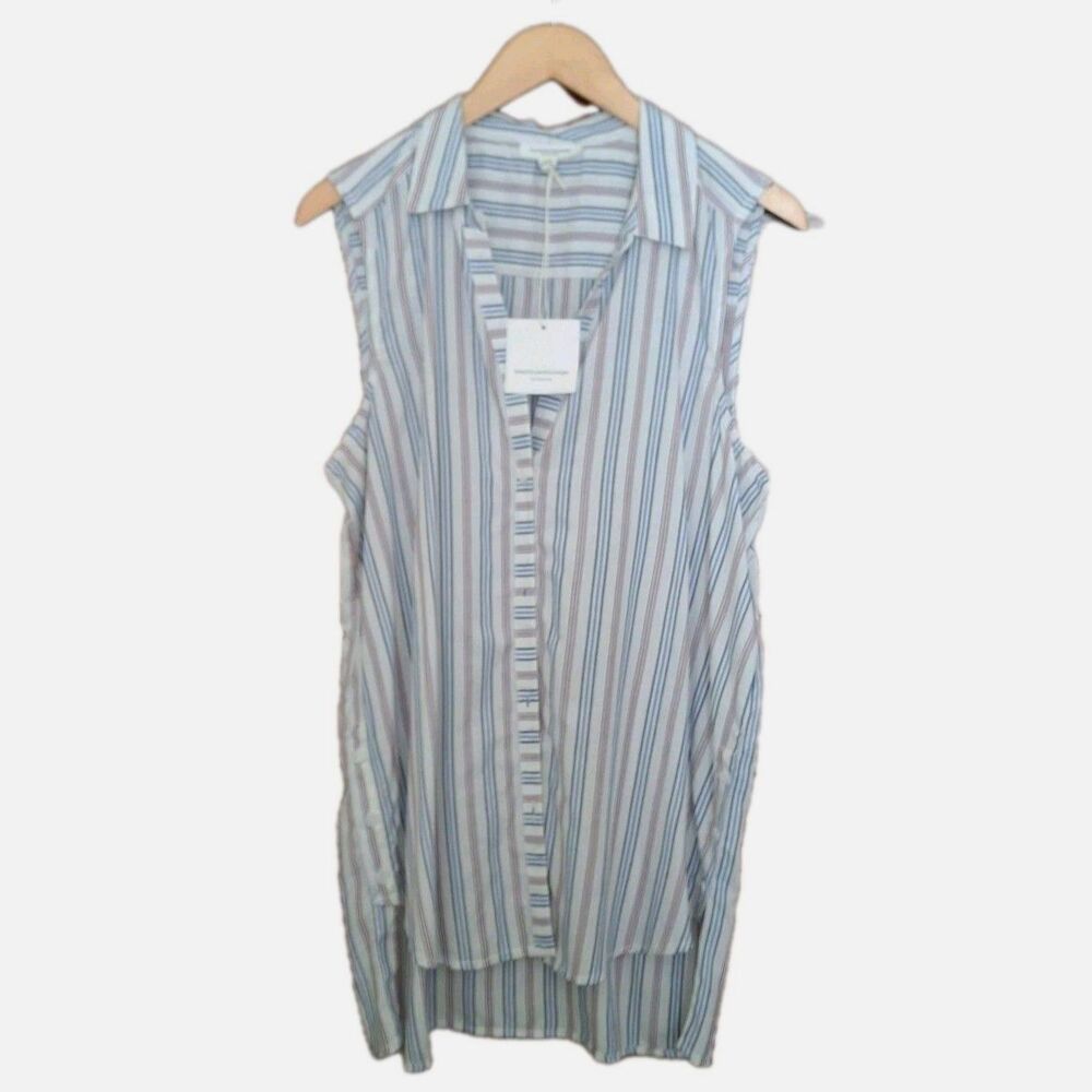 Beach Lunch Lounge Womens Large Striped Sleeveless tunic Lightweight NWT